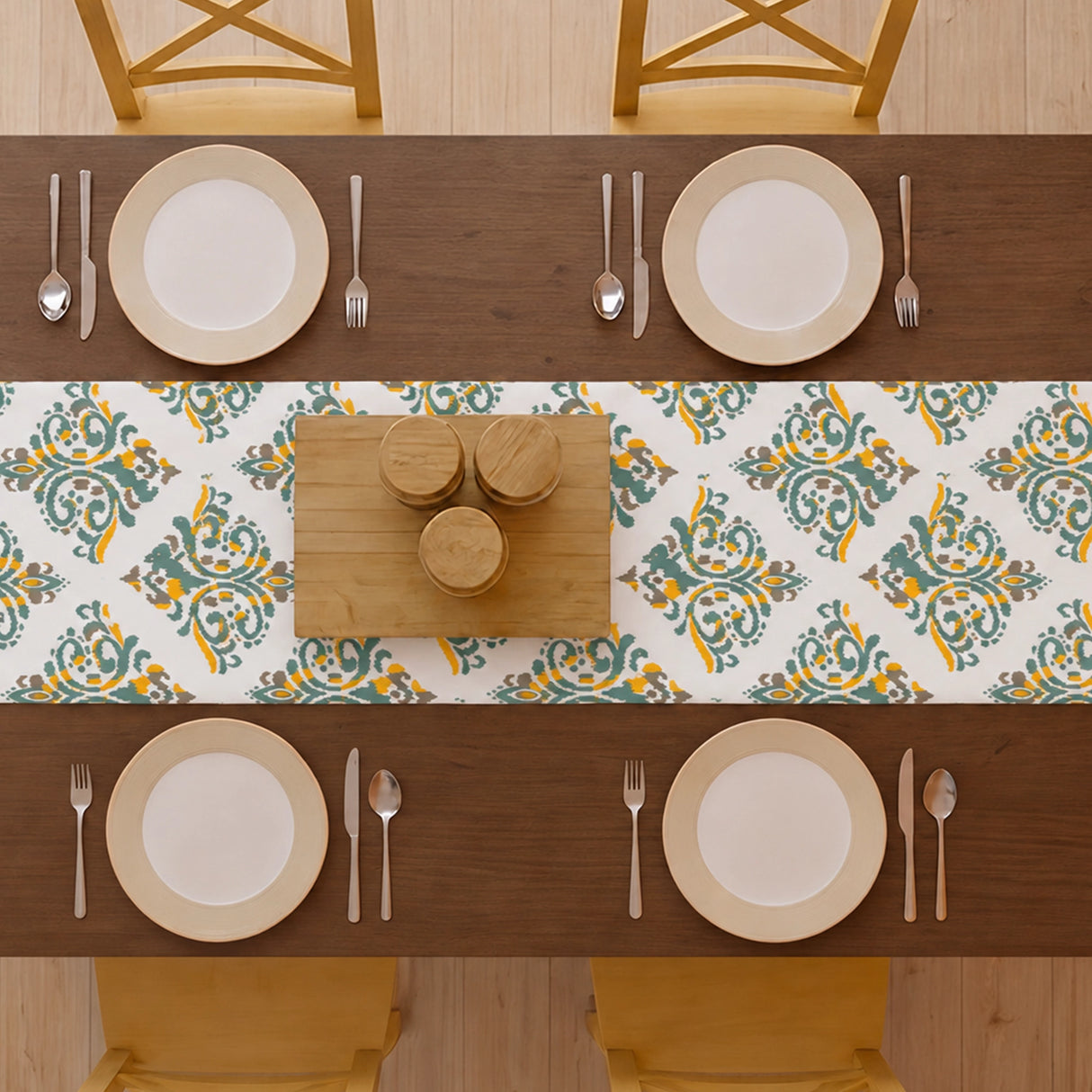 Imprimer Ikat - Printed Table Runner (Yellow)