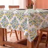 Imprimer Ikat - Printed Dining Table Cover (Yellow)