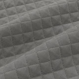 Quilted Velvet Sofa Cover with Tassels (Grey)