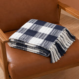 Breton Blue Harlequin - Plaid Woven Throw