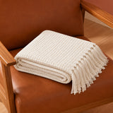 Ivory - Waffle Throw