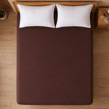 Fort - Terry Solid Mattress Protector (Brown)