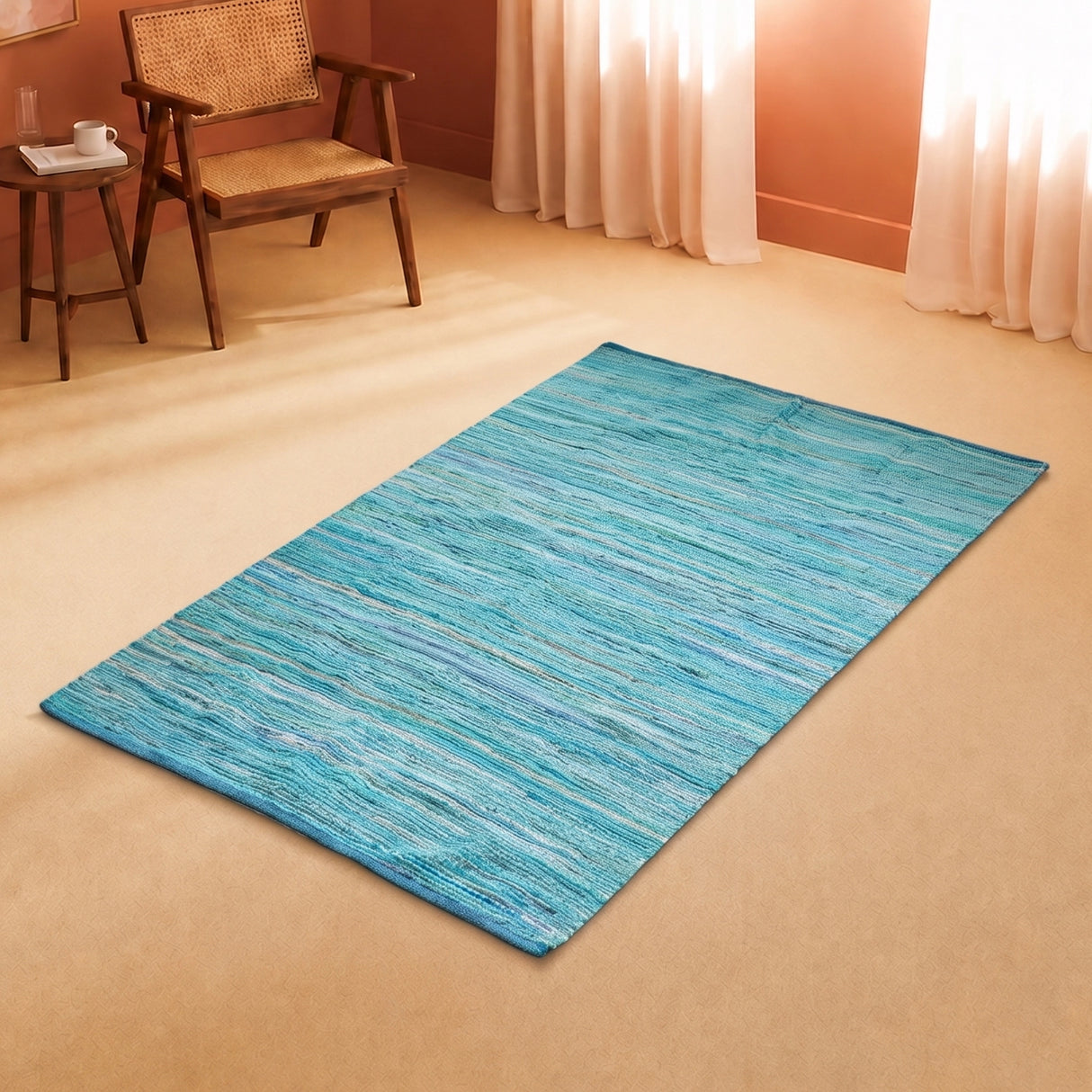 Earthology Harmony - Recycled Rug (Turquoise)