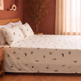 Imprimer Medley - Cartoon Printed Bedsheet (Multicolor)