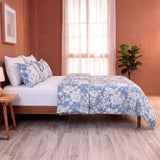Blossom Haze - Floral Duvet Cover (Blue)