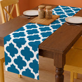 Imprimer Quatrefoil - Printed Table Runner (Blue)