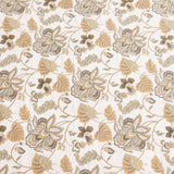 Imprimer Symphony - Floral Printed Dohar (White & Dark Camel)