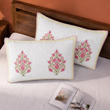 Pink Buta Quilted Pillow Covers