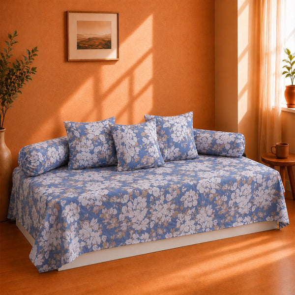 Blossom Haze Multicolor Diwan Cover Set