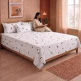 Imprimer Medley - Cartoon Printed Bedsheet (Multicolor)