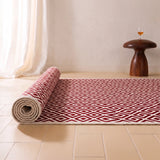 Tessitura Confetti - Diamond Cotton Rug (Red & White)