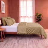 Breton Mellow - Satin Striped Duvet Cover (Taupe)