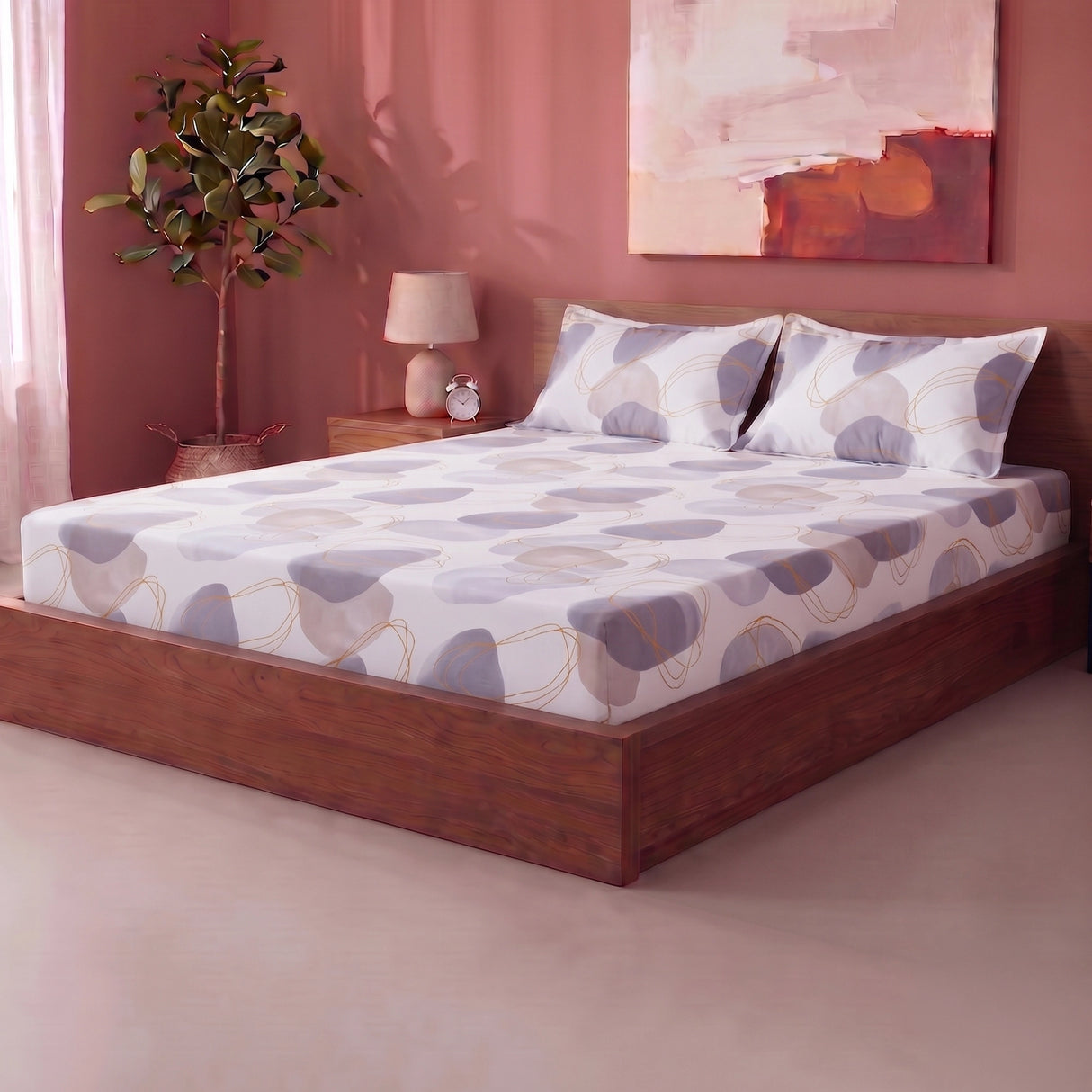 Imprimer Spheres of Serenity - Printed Fitted Bedsheet