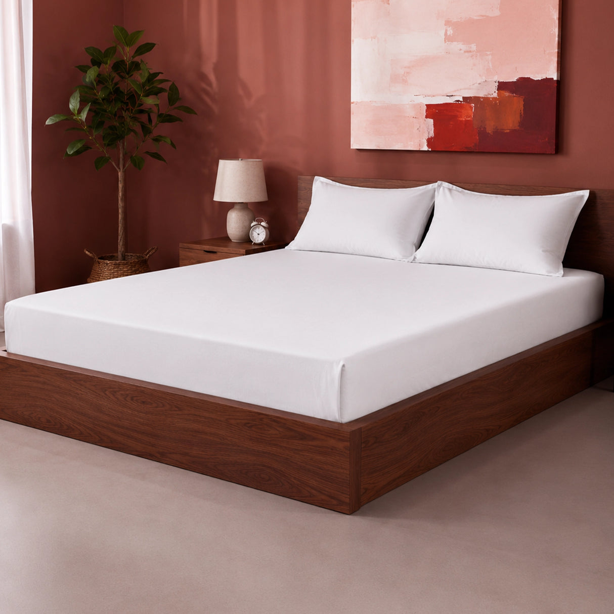 Fort Sublime - Solid Fitted Bedsheet (White)