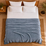 Fort Mellow - Solid Plush Blanket (Frost Blue)