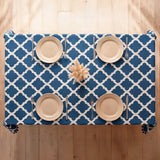 Imprimer Handpicked Quatrefoil - Table Cover (Blue)