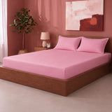 Fort Sublime - Solid Fitted Bedsheet (Pink)