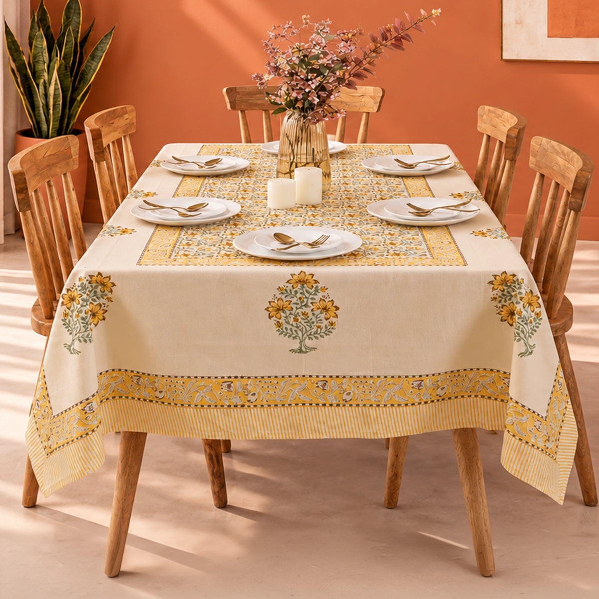 Handblock Table Cover (Sunbeam)
