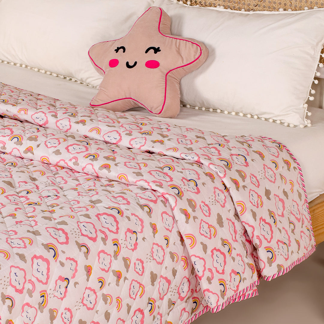 Baby Pink Cloudnine - Printed Baby Blanket