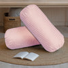Breton Slumber - Satin Stripe Bolster Cover (Baby Pink)