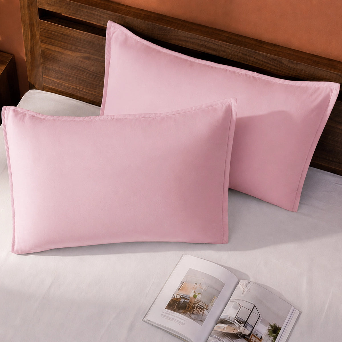 Fort Nightingale - Solid Pillow Cover (Pink) (Bedsheet Excluded)