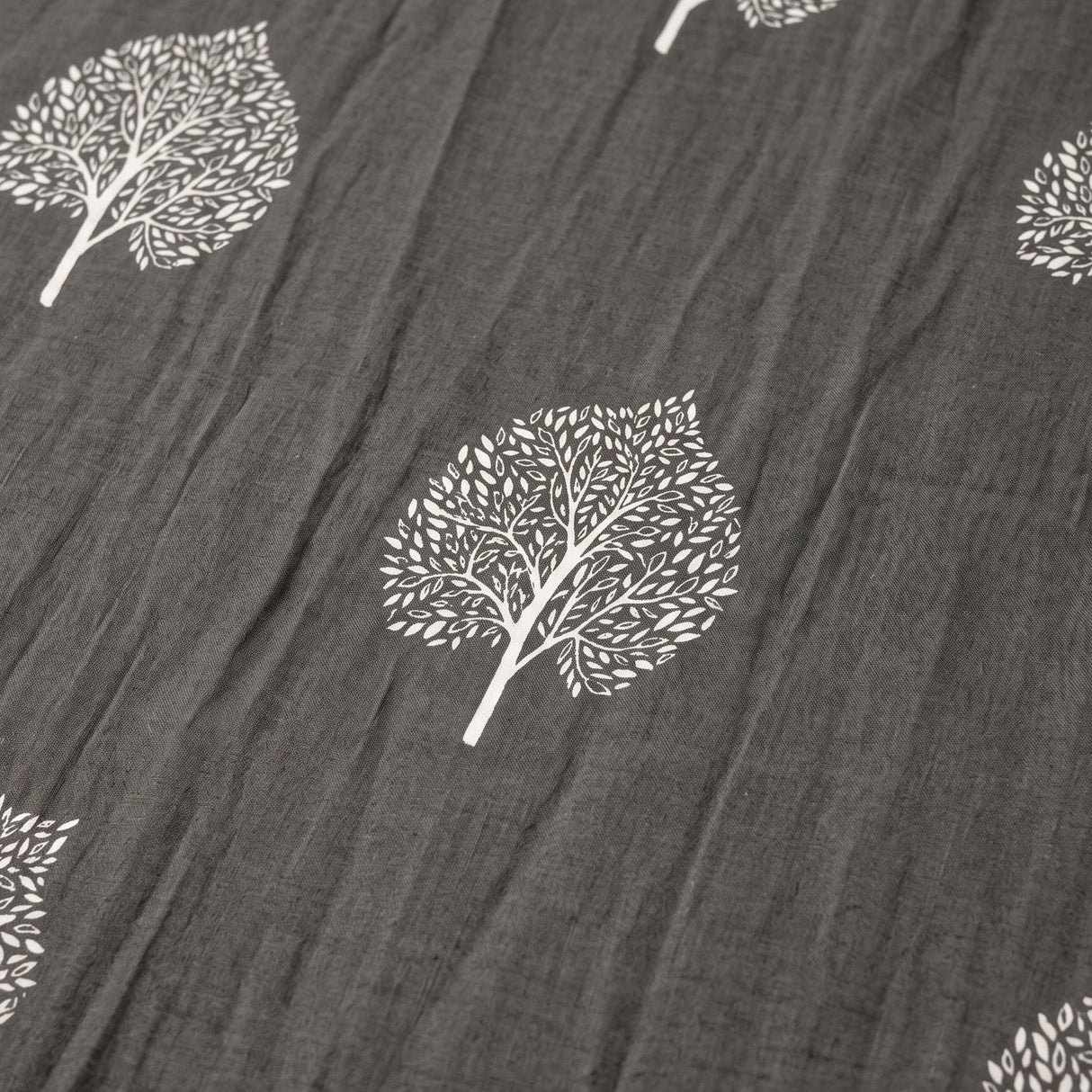 Imprimer Bloom - Leaflet Printed Dohar (Dark Grey & White)