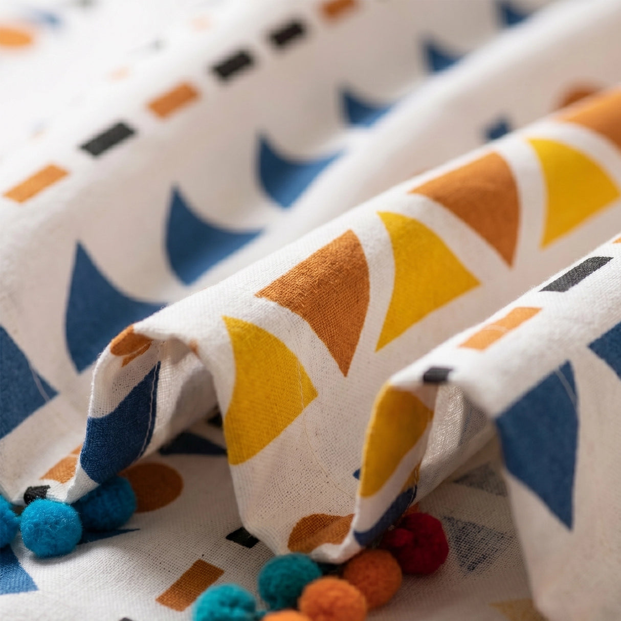 Imprimer Handpicked Santo - Rod Pocket Printed Semi Blackout Curtain (Multicolor)