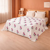 Imprimer Vignette - Rose Printed Dohar Blanket (Red)