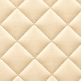 Quilted Velvet Sofa Cover with Tassels (Beige)
