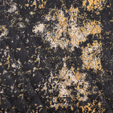 Abstract Pattern Quilted Cushion Cover (Black & Mustard)