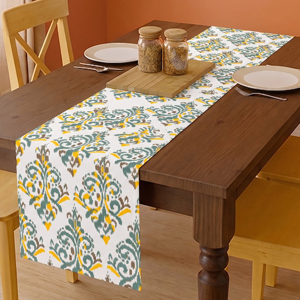 Imprimer Ikat - Printed Table Runner (Yellow)