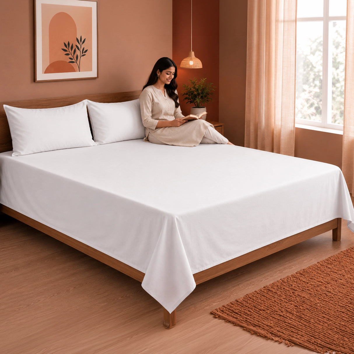 Fort Nightingale - Solid Bedsheet (White)