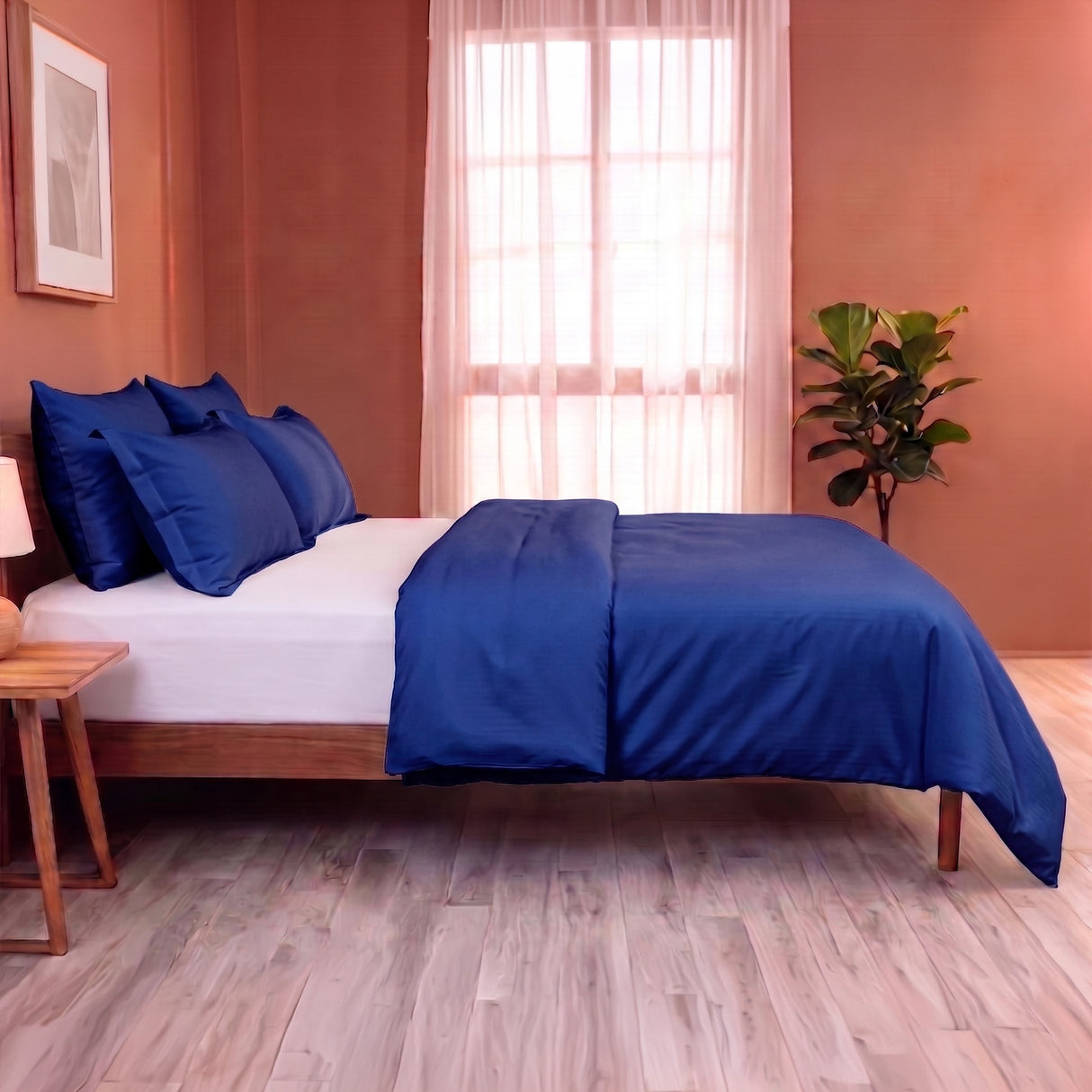 Fort Mellow - Solid Duvet Cover (Navy Blue)