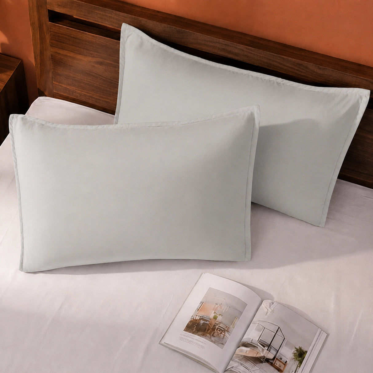 Fort Nightingale - Solid Pillow Cover (Grey) (Bedsheet Excluded)