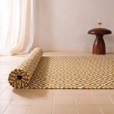 Tessitura Confetti - Diamond Cotton Rug (Mustard & White)