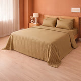 Breton Doze - Satin Stripe Dohar Blanket (Taupe)