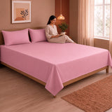 Fort Nightingale - Solid Bedsheet (Pink)