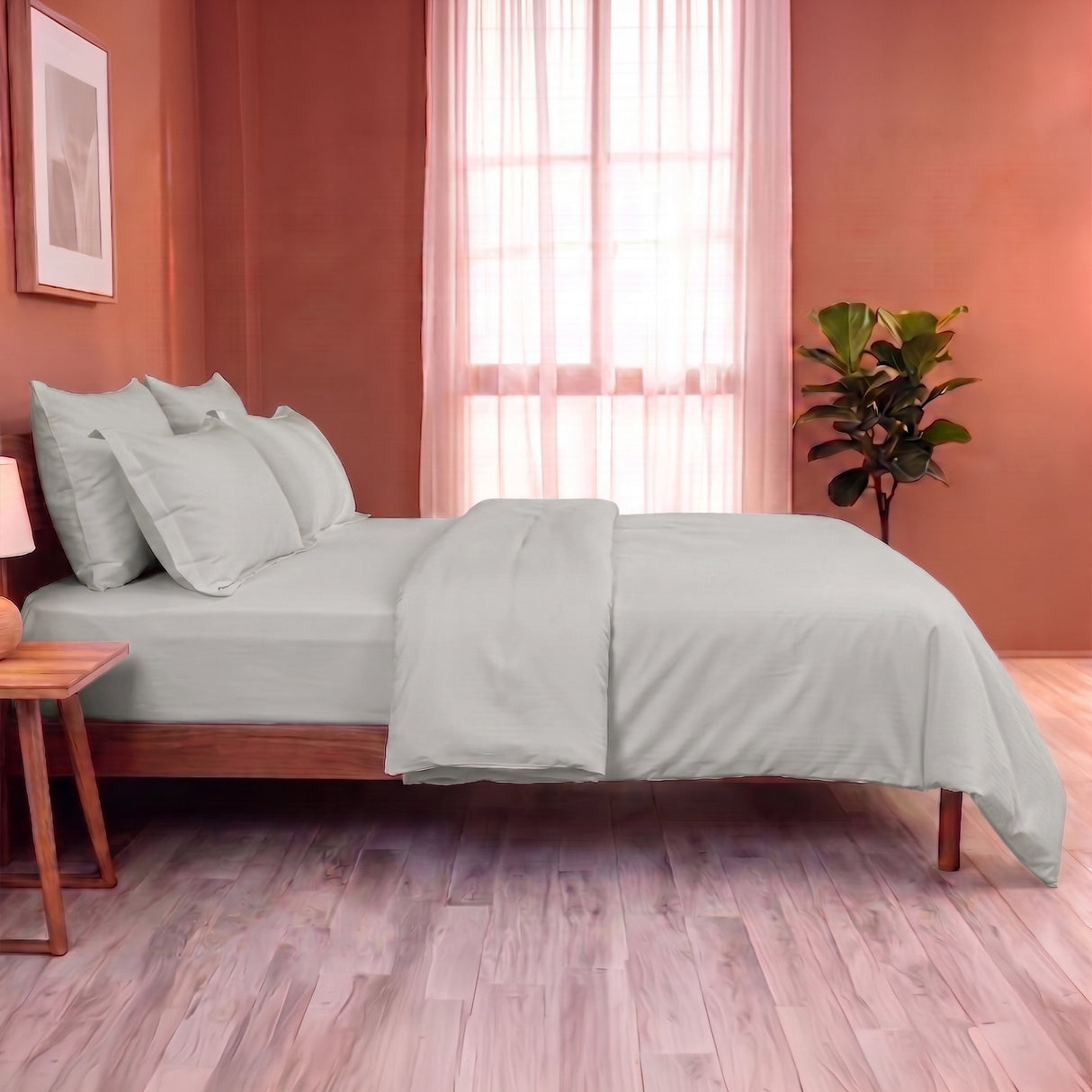 Fort Mellow - Solid Duvet Cover (Light Grey)