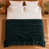 Fort Mellow - Wave Plush Blanket (Emerald Green)