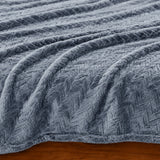 Fort Mellow - Wave Plush Blanket (Frost Blue)