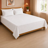 Breton Nap - Satin Stripes Bedsheet (White)