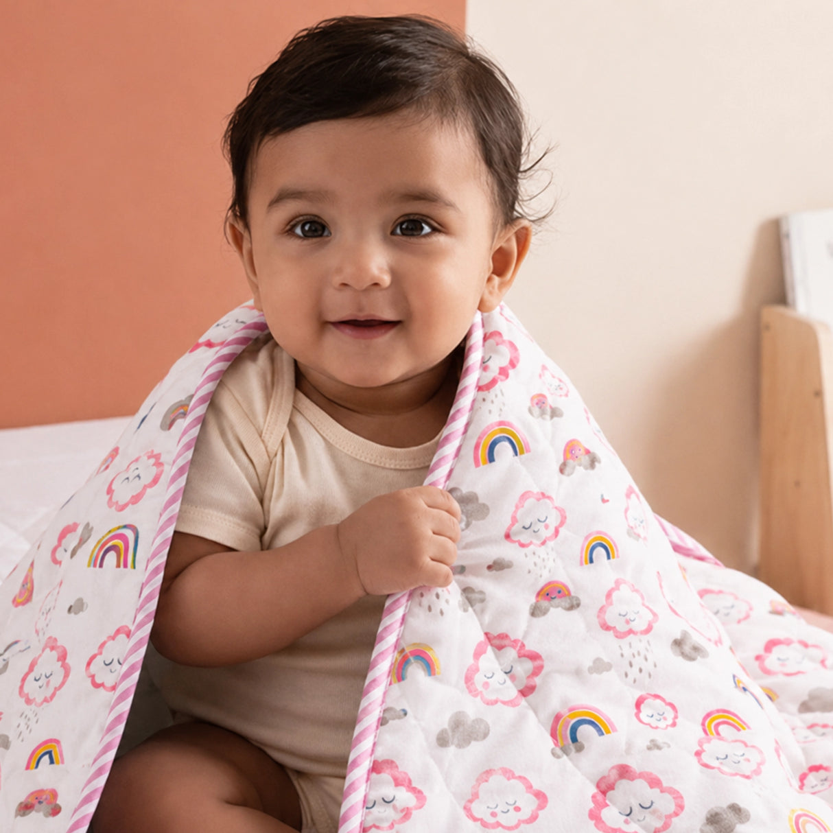 Baby Pink Cloudnine - Printed Baby Blanket