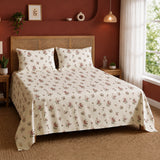 Blush Garden  - White Floral Bedsheet