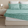 Imprimer Itsy-Bitsy - Leaf Printed Fitted Bedsheet (Aqua Blue)