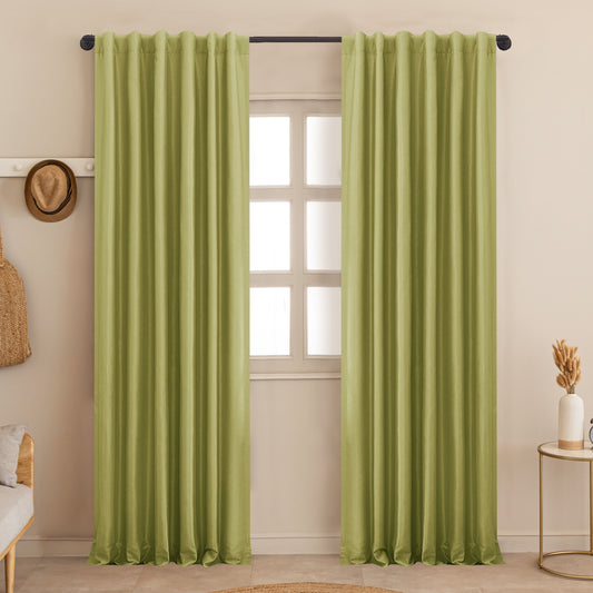 Fort Essential - Back Tab Blackout Curtain (Avacado Green)Fort Essential - Back Tab Blackout Curtain (Avacado Green)