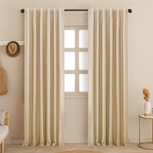 Fort Essential - Back Tab Blackout Curtain (Beige)