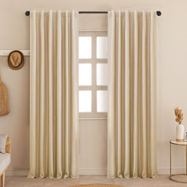 Fort Essential - Back Tab Blackout Curtain (Beige)
