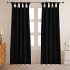 Fort Essential - Twist Tap Top Solid Blackout Curtain (Black)