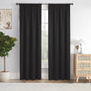 Fort Essential - Rod Pocket Blackout Curtain (Black)