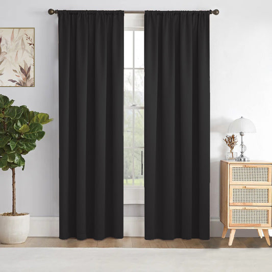 Fort Essential - Rod Pocket Blackout Curtain (Black)Fort Essential - Rod Pocket Blackout Curtain (Black)
